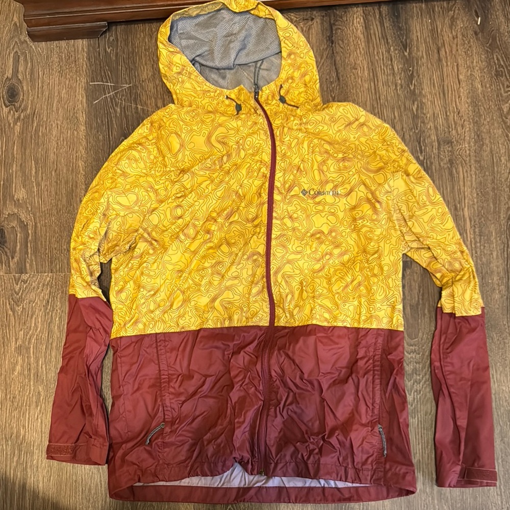 Columbia Yellow and Red Hooded Jacket